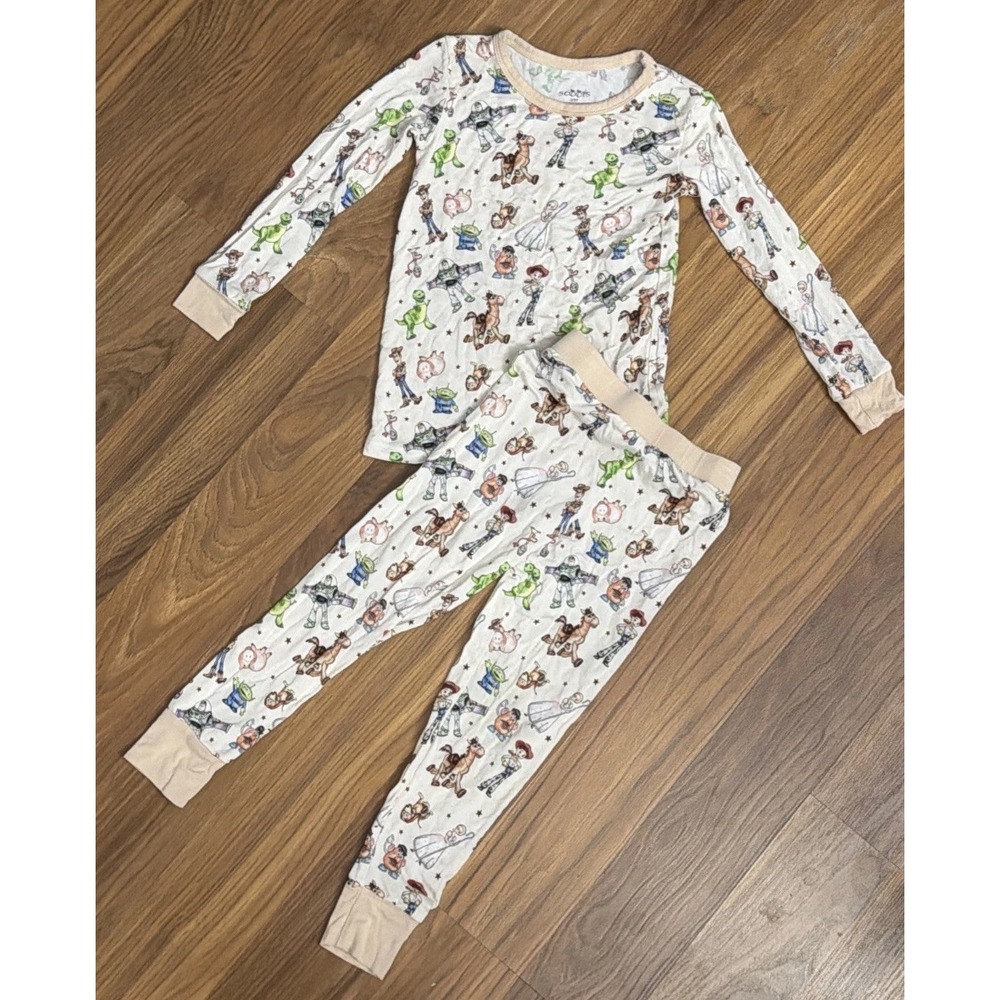 Scoots Disney Toy Story 2T/3T Bamboo Pajamas Woody Buzz BoPeep Rex Hamm